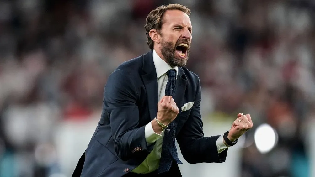 Southgate celebra un gol de Inglaterra