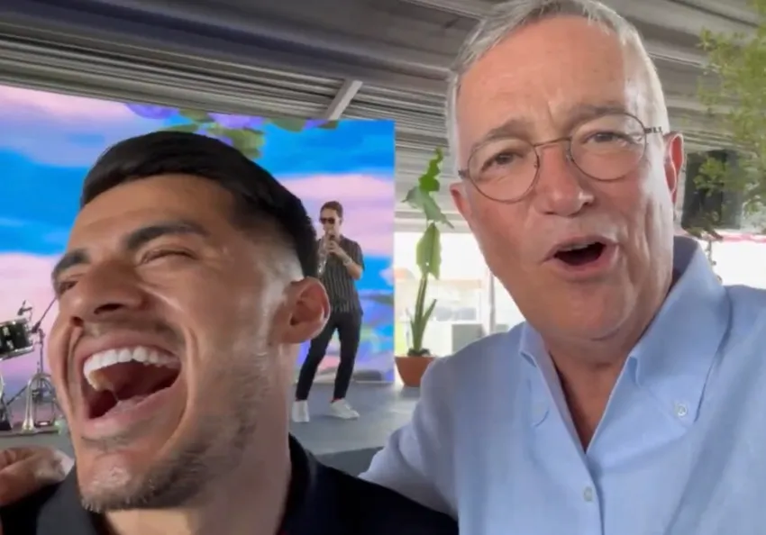 Risas del futbolista