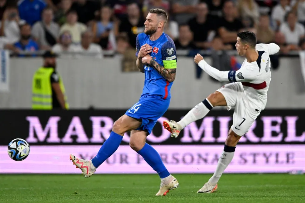 Cristiano Ronaldo se quedó cerca de marcar