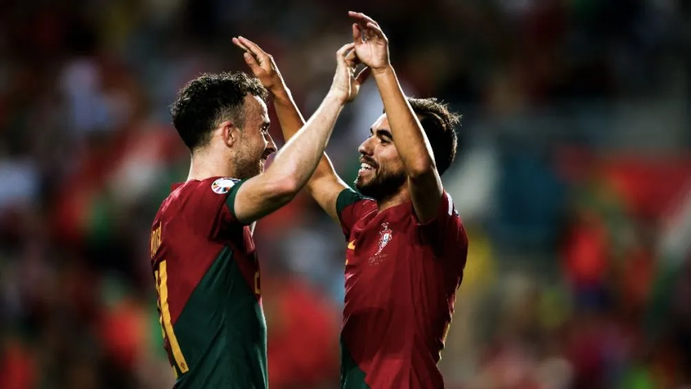 Portugal durante la goleada ante Luxemburgo