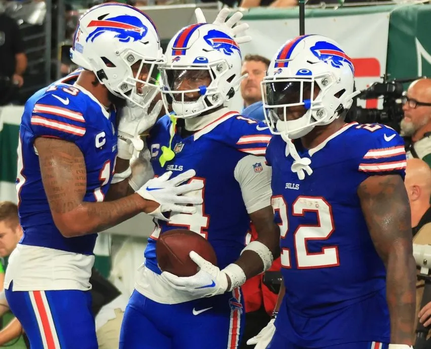 Parte de los jugadores de los Bills
