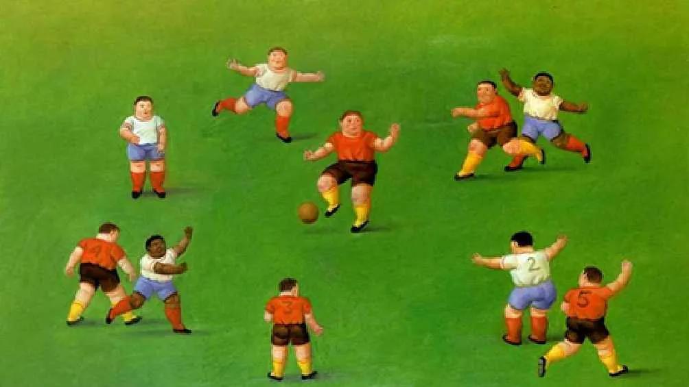 La obra 'Niños jugando al futbol'