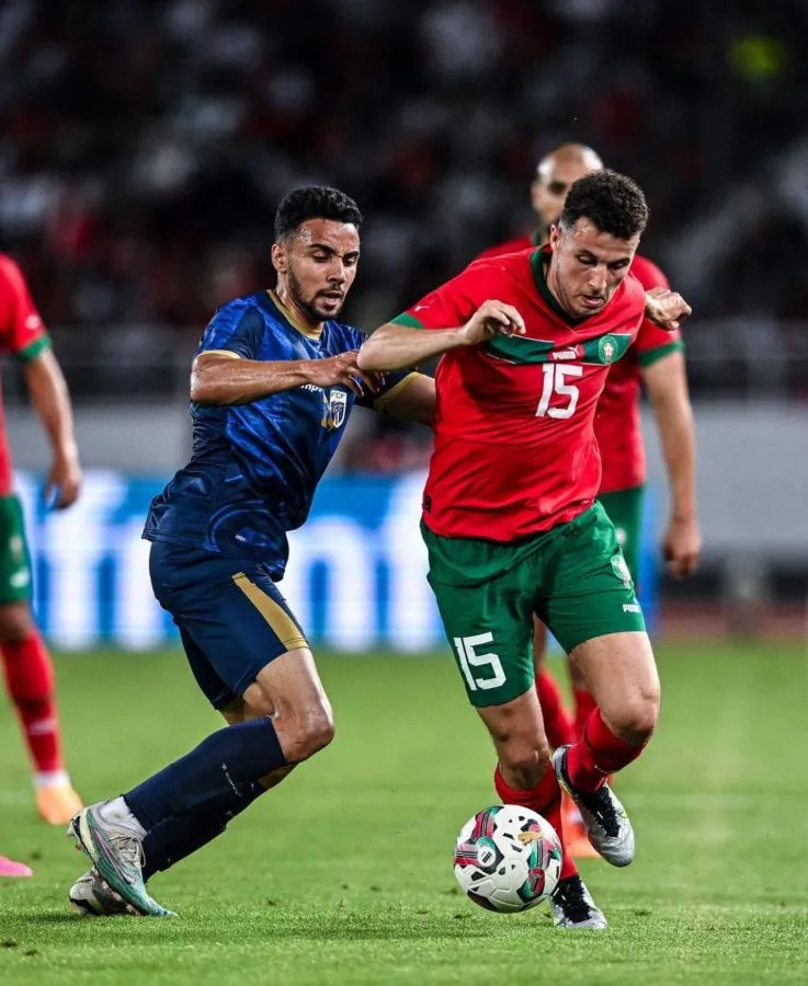 Oussame Idrissi con la Selección de Marruecos