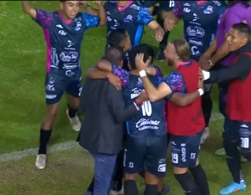 Festejo con los compañeros