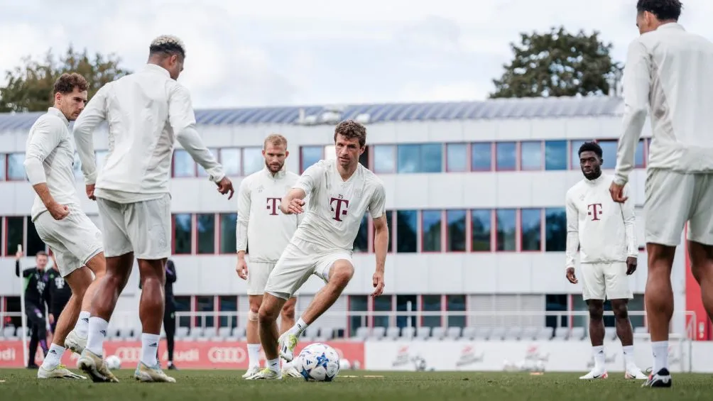 El entrenamiento previo del Bayern