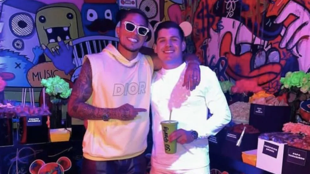 Salcedo durante la fiesta del pasado domingo en la noche