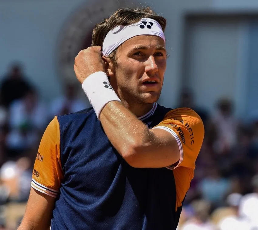 INSTAGRAM: @casperruud Casper en partido de Roland Garros