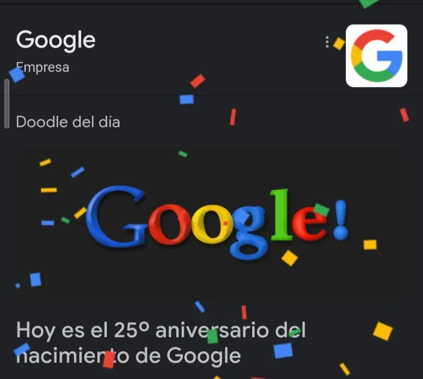 El festejo de Google
