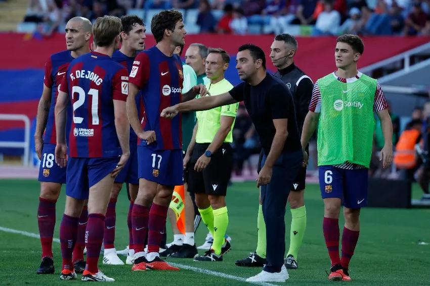 Barcelona en un partido de LaLiga