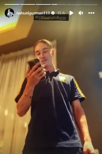 Instagram: @nahuelguzman111 Nahuel Guzmán subió el video de Marcelo Flores en su cuenta de Instagram