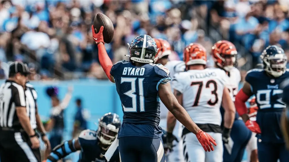Tennessee durante una anotación ante Bengals