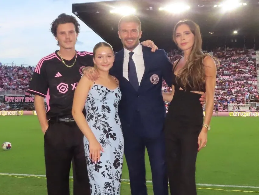 La familia Beckham