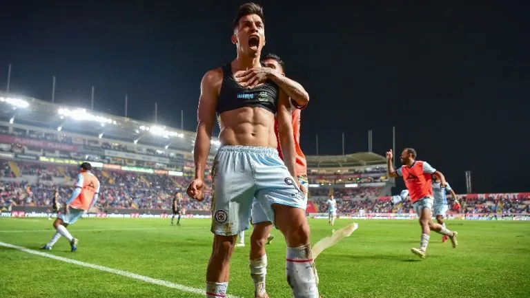 Ángel Sepúlveda celebrando su gol