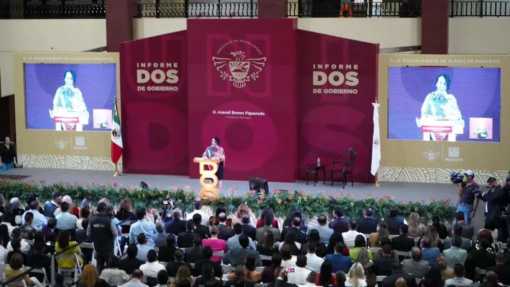 Así fue la presentación del informe de la presidenta municipal Araceli Brown