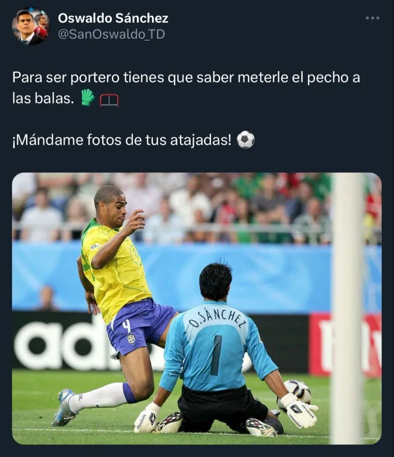 CAPTURA DE PANTALLA: TWITTER Dinámica de Oswaldo Sánchez