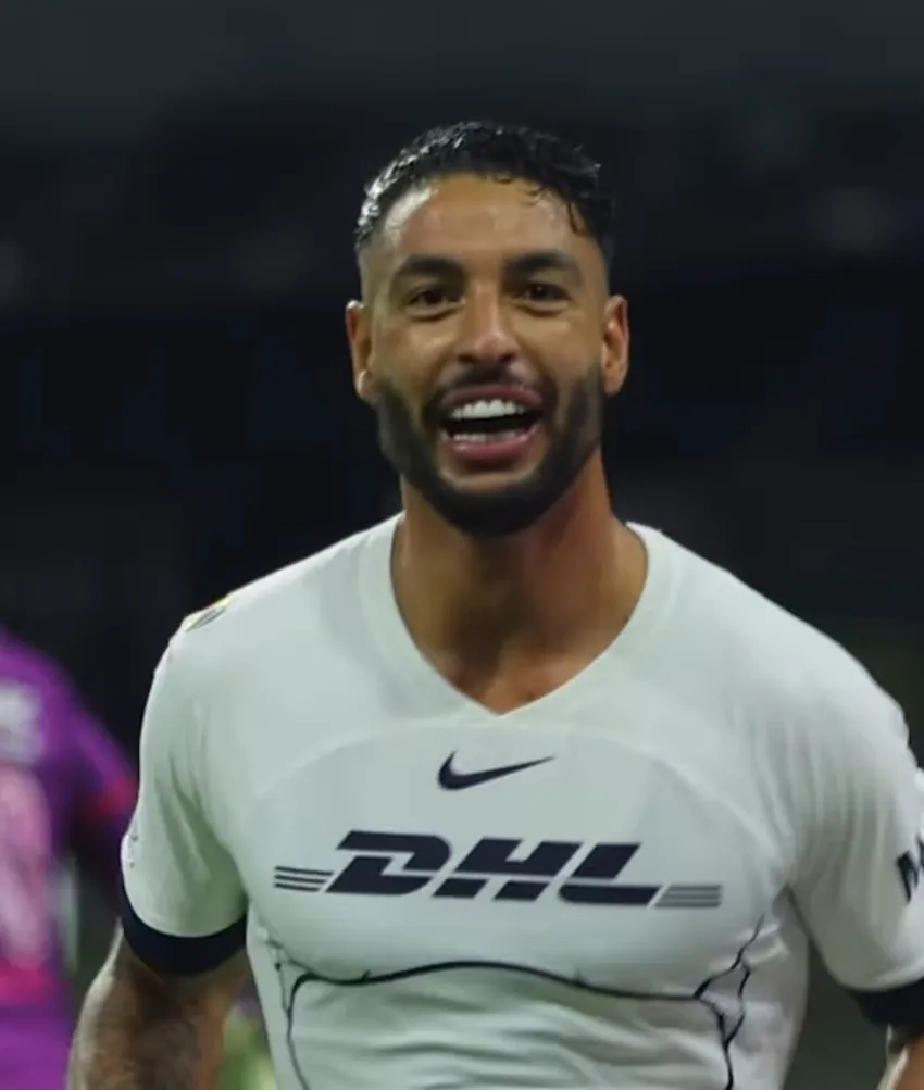 INSTAGRAM: @nathanoficial97 Silva en su festejo del gol