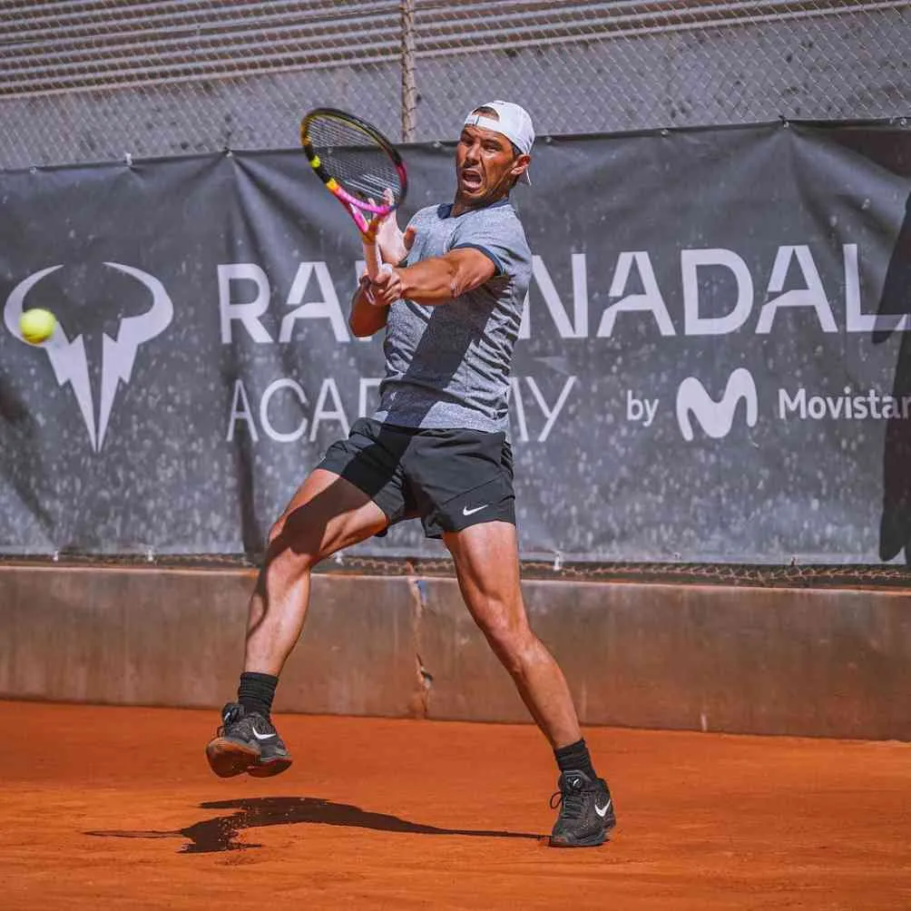 INSTAGRAM: @rafaelnadal Nadal durante uno de sus entrenamientos