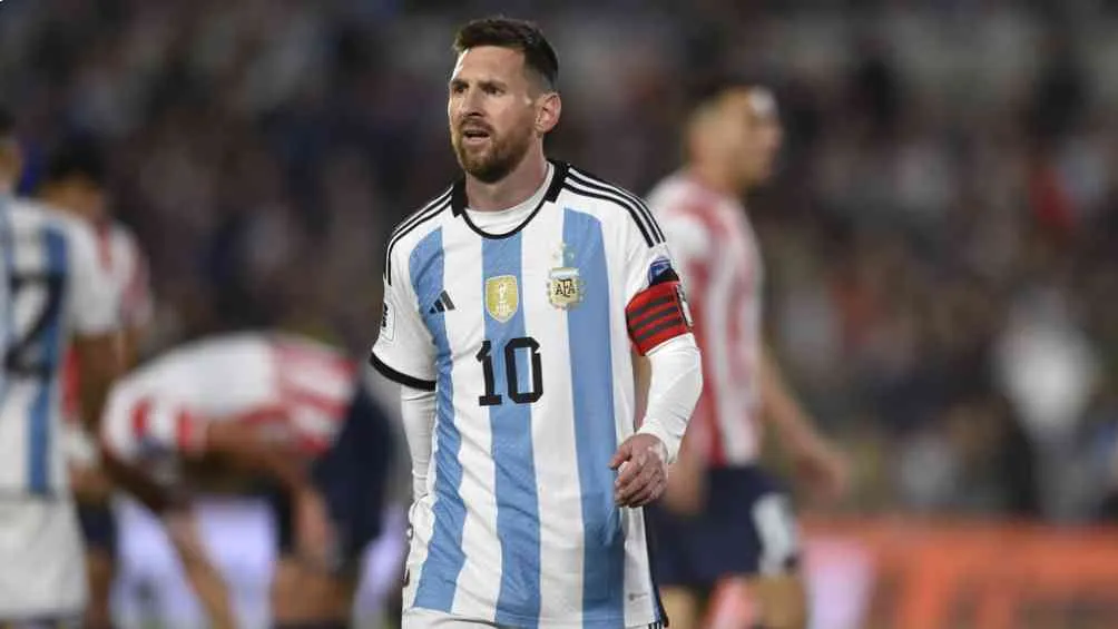Messi durante el partido frente a Paraguay