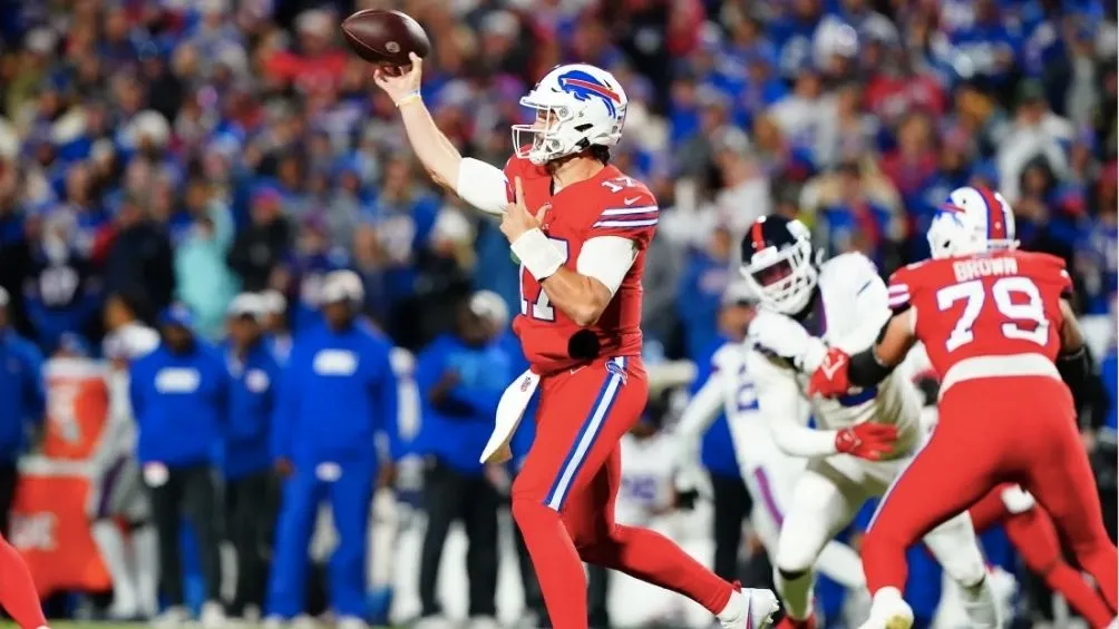 Josh Allen en el partido ante Bills