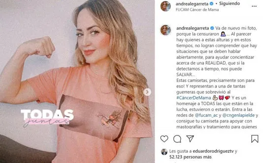La publicación de Andrea Legarreta
