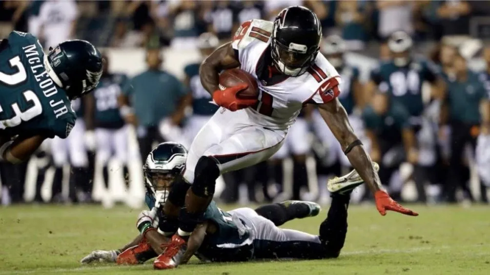 El receptor en un partido ante Eagles