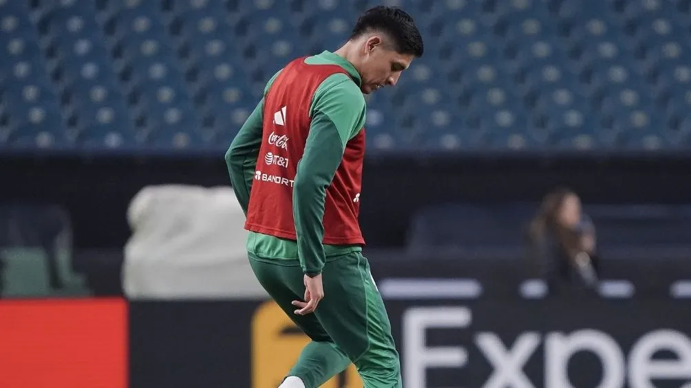 TWITTER: @miseleccionmx Edson Álvarez en un entrenamiento de la Selección