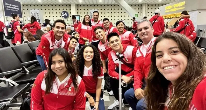 Los deportistas rumbo a Chile