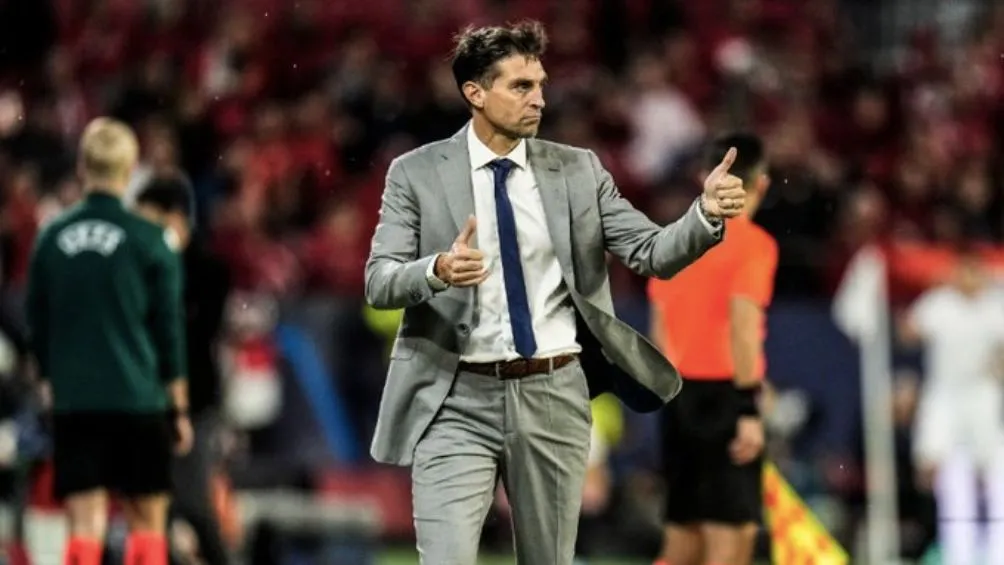 Diego Alonso en su debut en UEFA Champions League