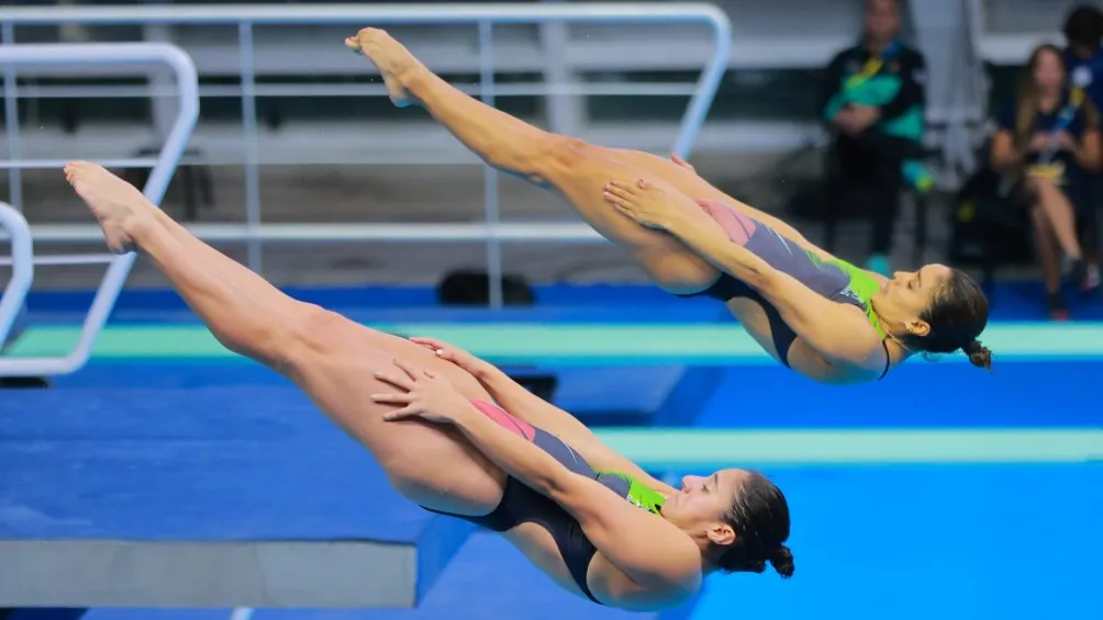 Arantxa Chávez y Paola Pineda obtienen el oro en clavados sincronizados desde el trampolín de 3mts