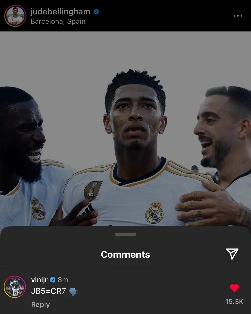 Vini compara a Jude con CR7