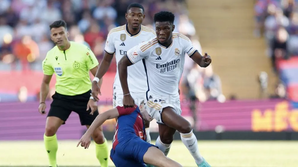Tchouameni en el partido ante Barcelona