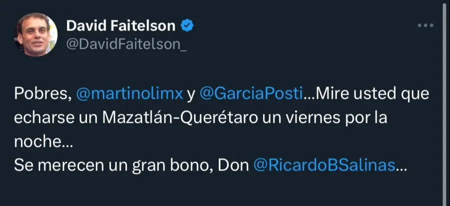 Tweet de David Faitelson