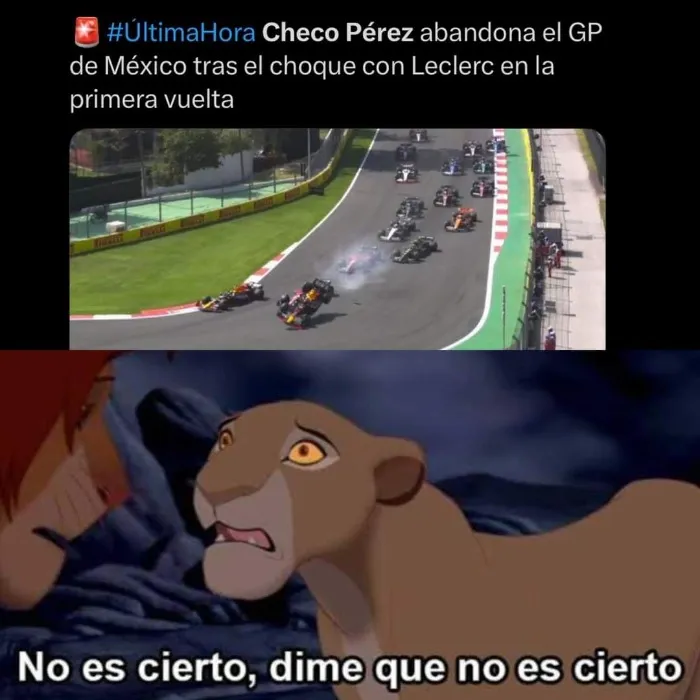 TWITTER Memes tras el abandono de 'Checo'