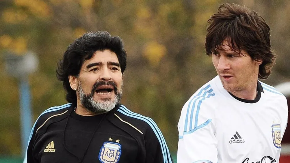 AP Lionel y Diego previo a Sudáfrica 2010