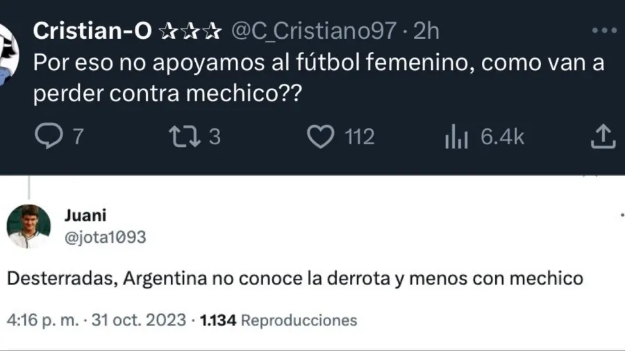 Comentarios menospreciando a México