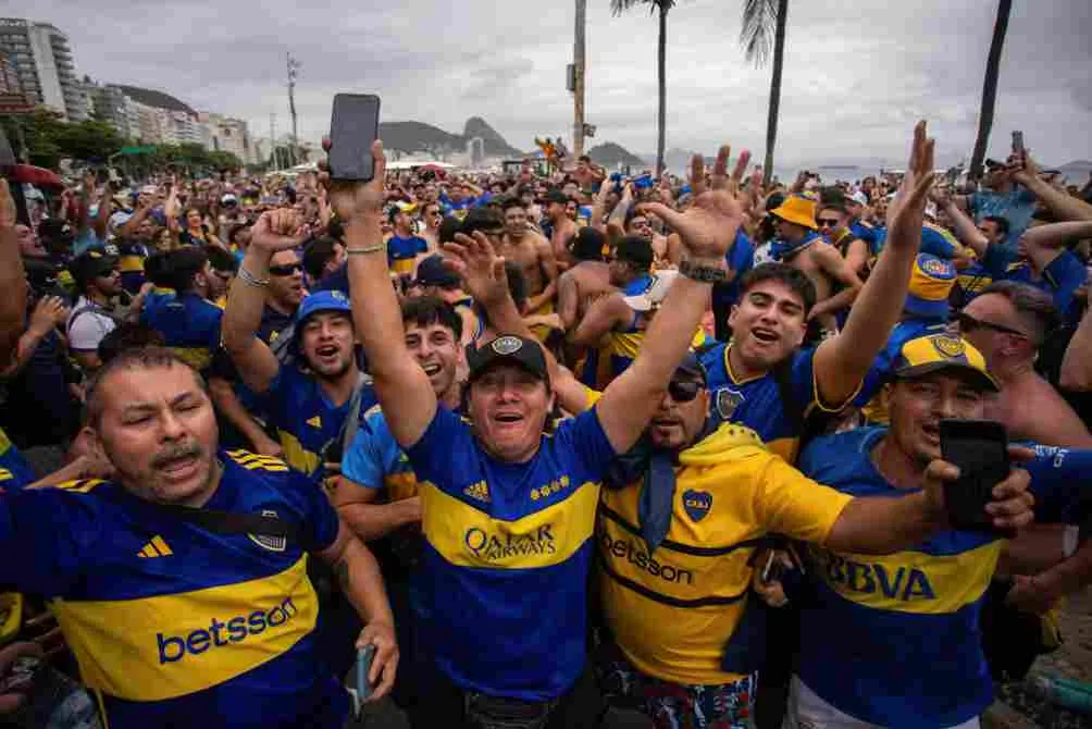 Aficionados de Boca Juniors en Río de Janeiro