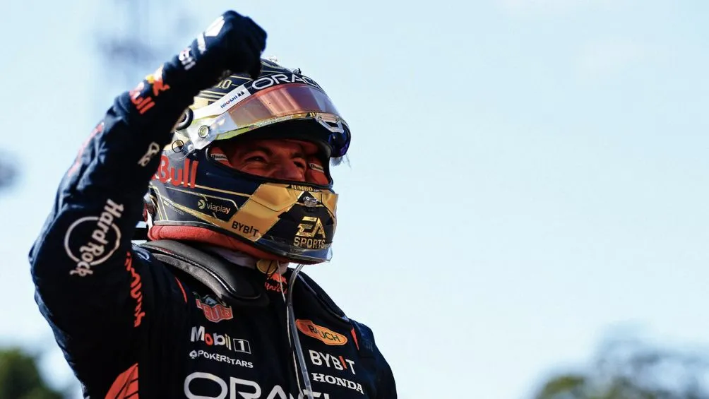 TWITTER: @Max33Verstappen Verstappen tras ganar el Gran Premio de Brasil