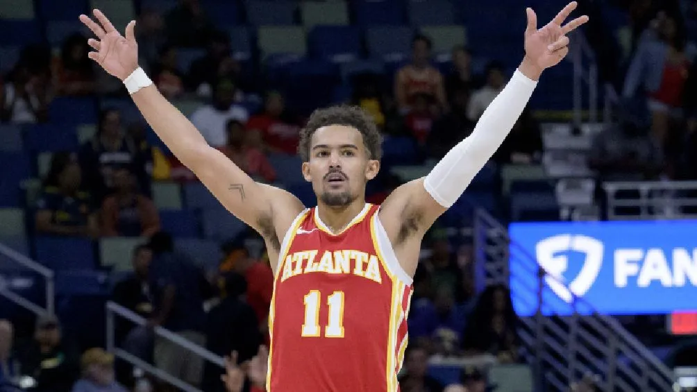 Young celebra durante el encuentro frente a Pelicans