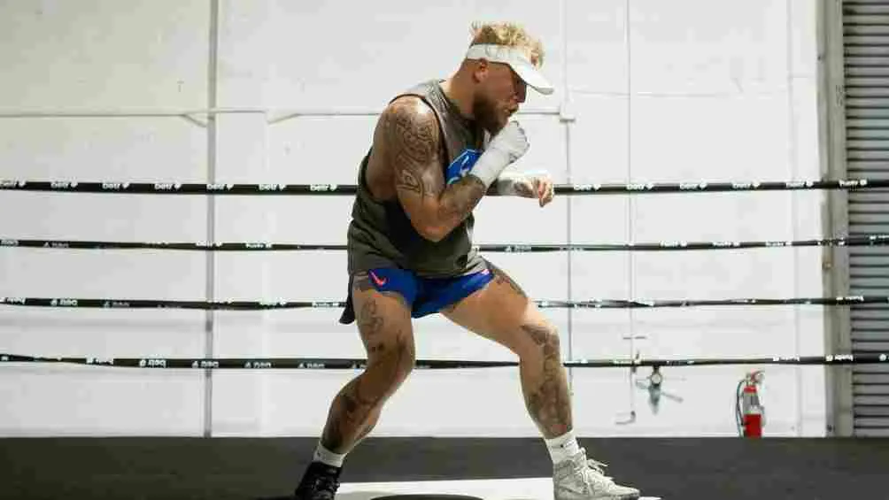 Jake Paul durante su entrenamiento