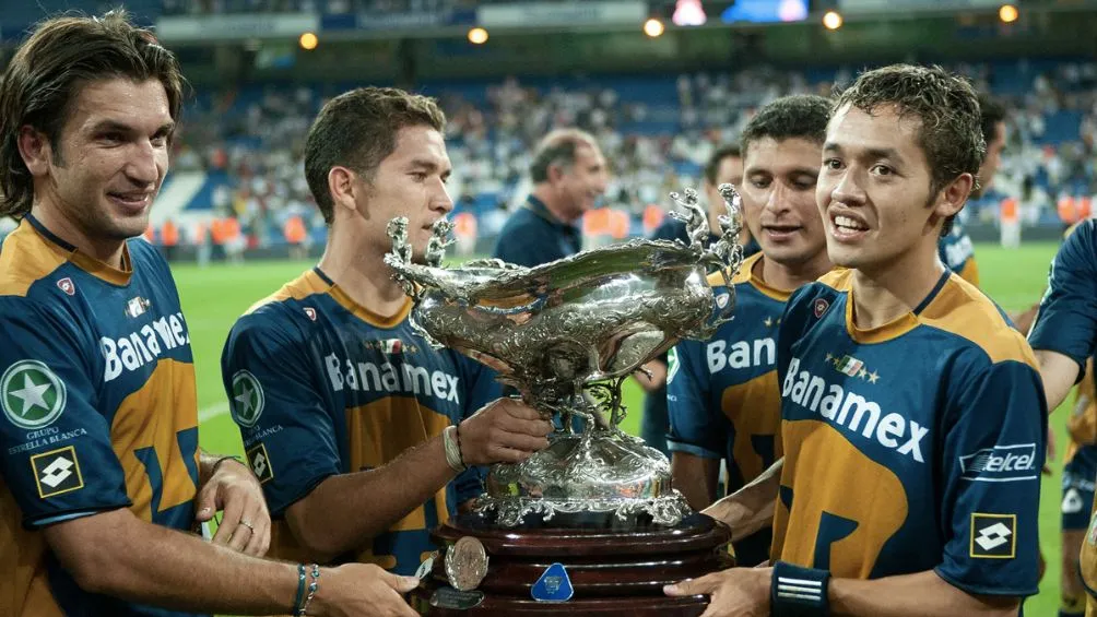 MEXSPORT El cuadro auriazul celebrando el Santiago Bernabéu