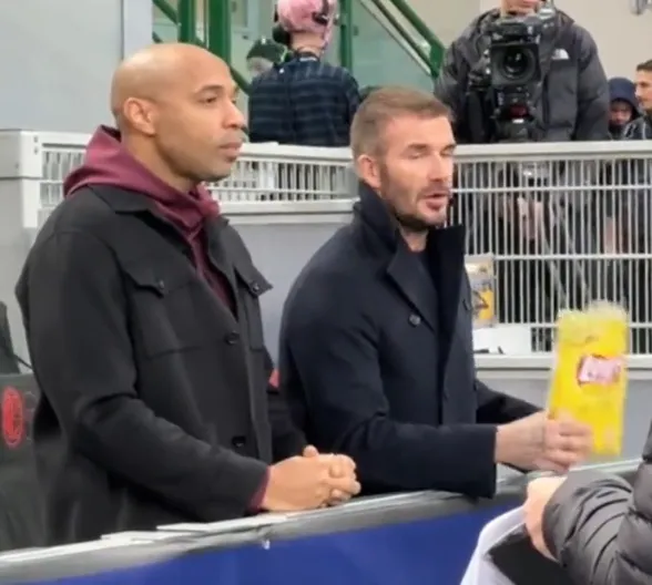 David Beckham y Thierry Henry