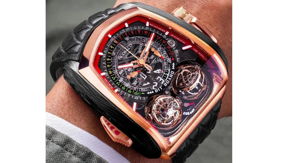 Este es el exclusivo reloj Twin Turbo Furious Baguette de Jacob &amp; Co.