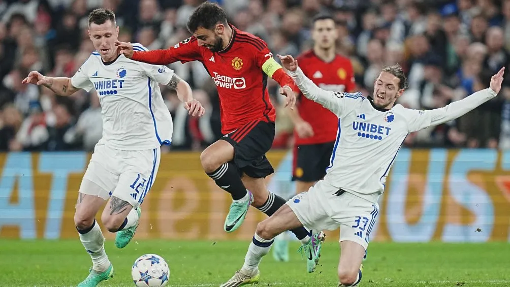 Bruno Fernandes, en su visita al Copenhague