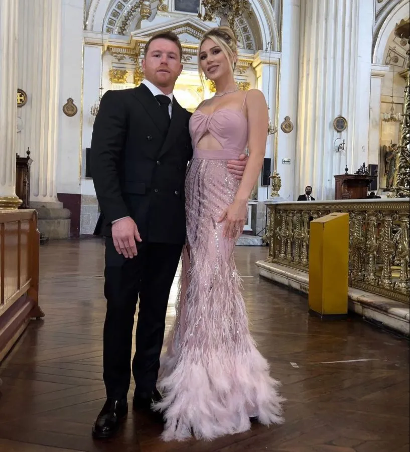 Canelo Álvarez y su esposa, Fernanda Gómez