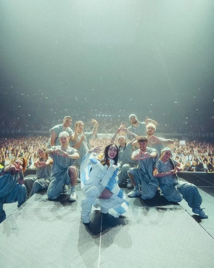 Nicki Nicole durante uno de sus conciertos