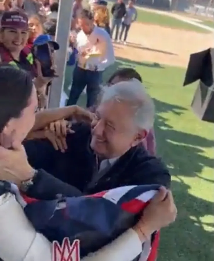 AMLO en su visita a Baja California