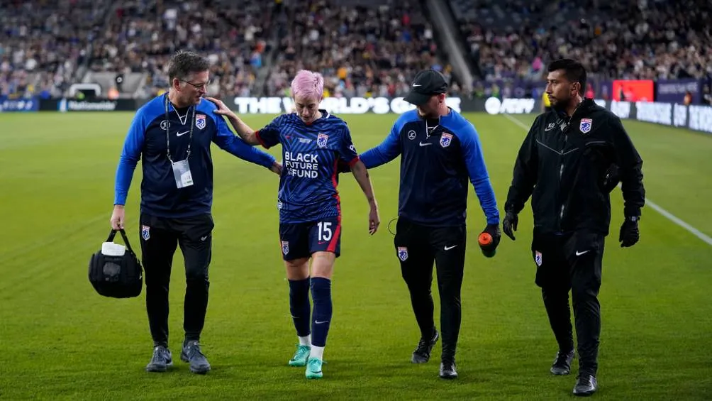 Megan Rapinoe durante su último partido