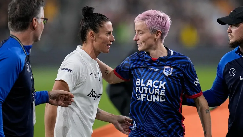 Megan Rapione durante su último partido