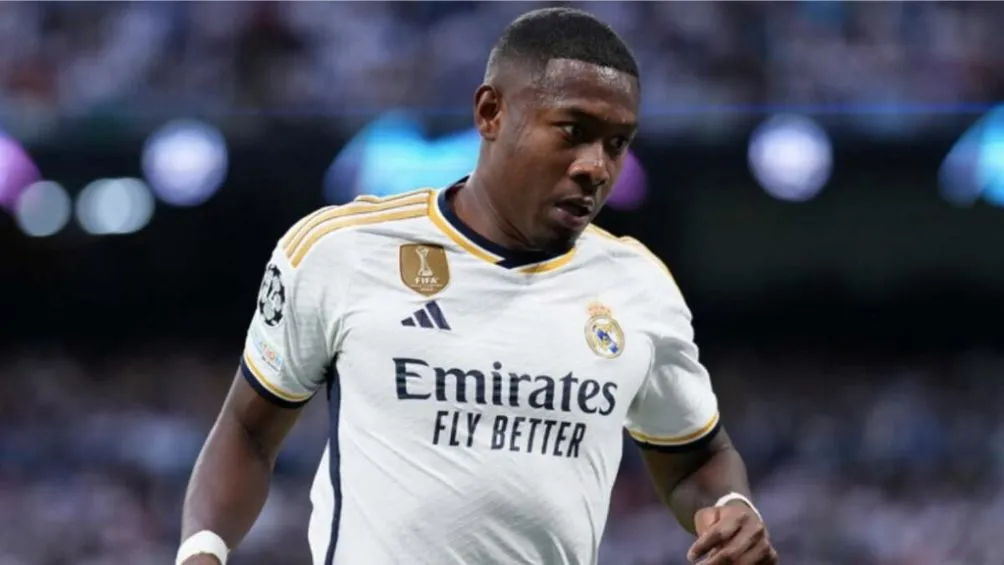 David Alaba en un partido con el Real Madrid