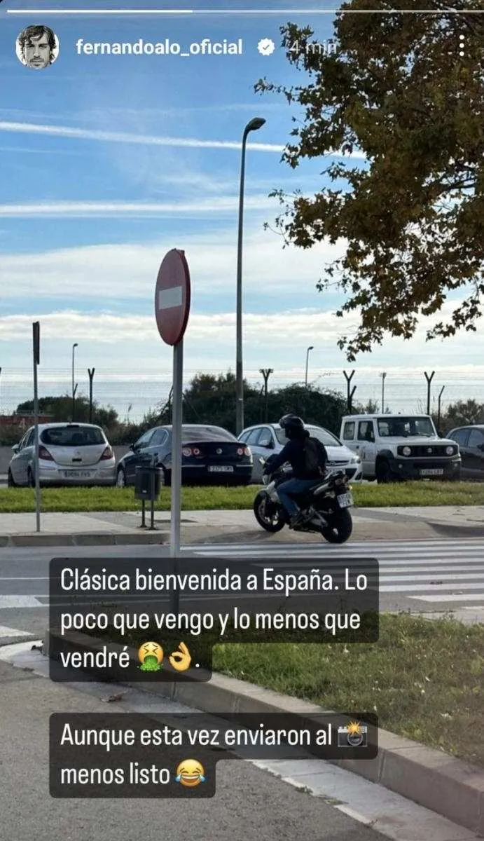 La historia de Instagram en dónde Alonso denunció lo ocurrido